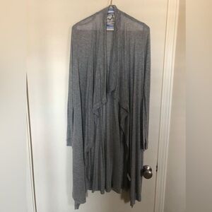 Three Dots gray open cardigan. Size M